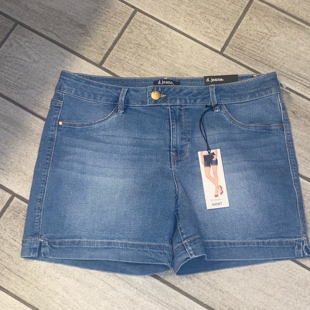 d. jeans Medium Blue Denim Women's Shorts